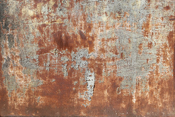 Rusty metal panel texture background. Abandoned vintage panel of metal. Perfect background with...