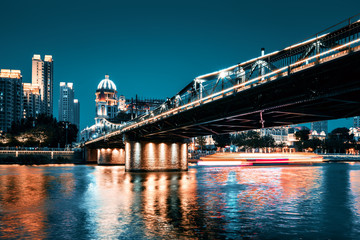Tianjin City, China, night view