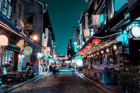Fototapeta Ningbo Old Street Night Scene