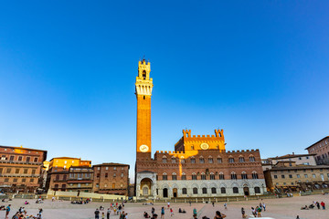 piazza del campo  in Siena, Tuscany, Italy