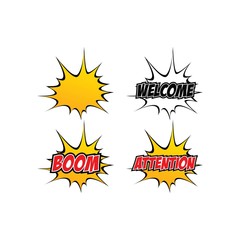 Chat balloon for attention and say talk or speak to interest communication dialog people