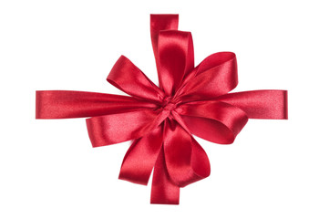 Red Satin Gift Ribbon Decorative Bow