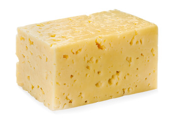Cheese block isolated