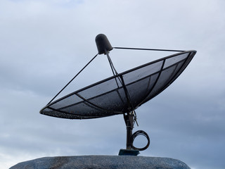 Satellite dishes communication technology network.