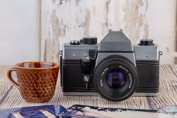 Analogic Camera and coffee