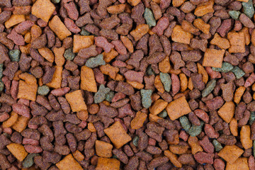 Dry cat food used as background