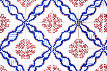 Traditional portuguese decorative tiles azulejos.