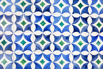 Traditional portuguese decorative tiles azulejos.