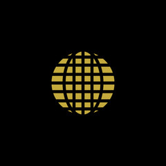 Globe earth logo design vector template