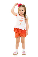 Little girl in a hat.