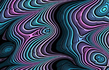 decorative colored abstract waves decor