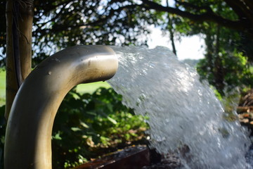 water flowing from pipe