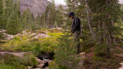 Fototapeta premium Mount Shasta sacred panther meadow landscape, California, Usa