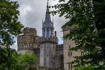 Medieval castle in Cardiff, Wales