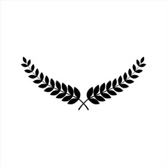 Wreath icon, logo isolated on white background