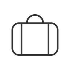 suitcase outline ui web icon. suitcase vector icon for web, mobile and user interface design isolated on white background
