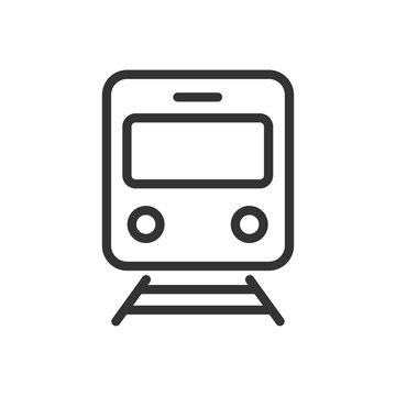 train outline ui web icon. train vector icon for web, mobile and user interface design isolated on white background