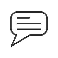 speech bubble message outline ui web icon. speech bubble message vector icon for web, mobile and user interface design isolated on white background