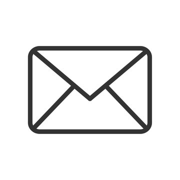 vector mail icon on white background