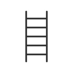 wooden ladder isolated on white