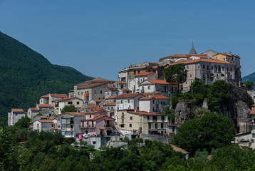 Fototapeta na wymiar Colli a Volturno, Isernia, Molise. It is an Italian town of 1328 inhabitants in the province of Isernia in Molise. The town is well known even outside the region for its happy geographical position