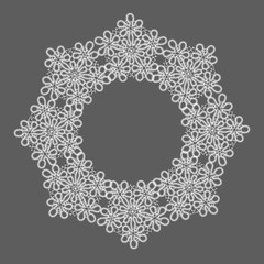 decorative white round lace napkin