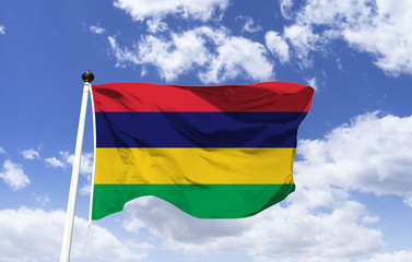Flag of Mauritius, The colors, Red: the struggle for freedom and independence, Blue: Indian Ocean where the country lies, Yellow: new light of Independence shining on the nation, Green: Agriculture