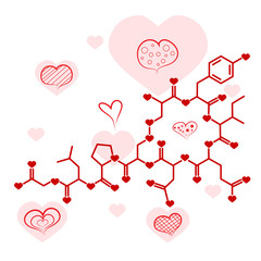 Oxytocin chemical hormula, hormone of love