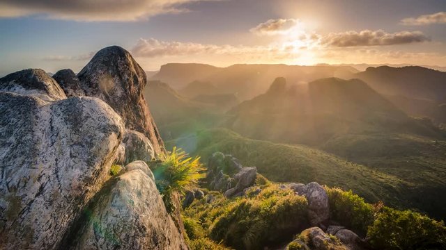 Timelapse of clouds in Jasper of the Canadian Rockies sunrise