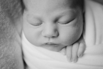 portrait of a little girl: baby's face close-up. concept of childhood, healthcare, IVF