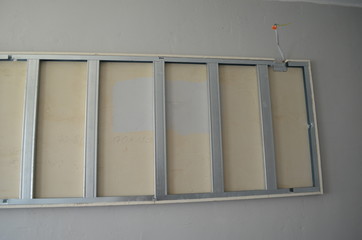 rama - stelaż z profili, konstrukcja gips karton pod fotoobraz © Ewa