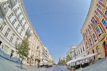 Łódzkie kamienice. Ulica Piotrkowska. © Tomasz Warszewski