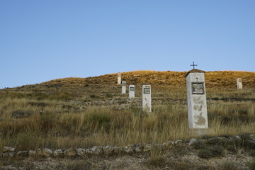 vistas de calvario navarrete del rio  corredor del jiloca calamocha  teruel aragon españa