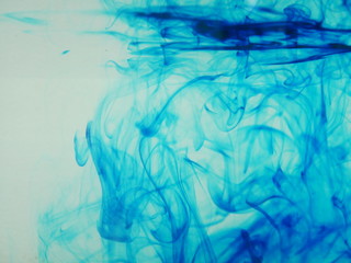 Fototapeta na wymiar effect blue water splash, color ink water background