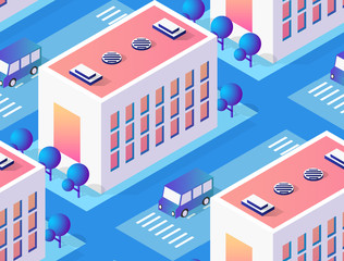 Architecture vector illustration city for seamless repeating