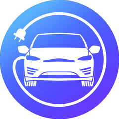 Electro car modern vector icon