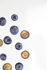 Fresh blueberry background. Texture blueberry berries close up