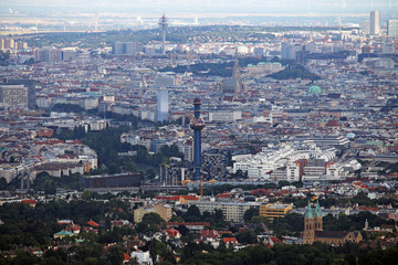 panoramic view Vienna city Austria
