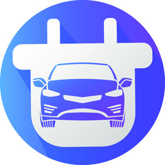 Electro car modern vector icon