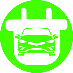 Electro car modern vector icon