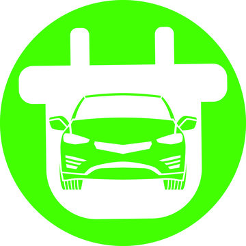 Electro car modern vector icon