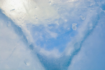 Fototapeta premium The texture of the ice. The frozen water.Winter background