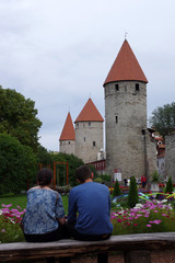 tour du mur d'enceinte de la vieille ville de Tallinn, Estonie