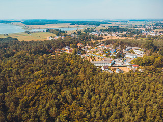 village at baltic sea in the forests