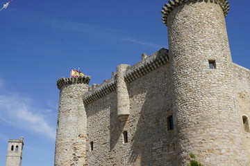 iglesia y castillo  de torija  guadalajara castilla la mancha españa