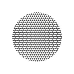 Abstract Lines Pattern. Black and White Space Circle Pattern. Geometric Lines