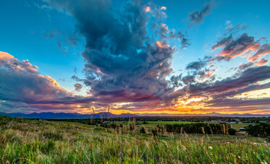 Big sunset over Boulder