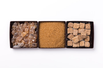 various types of sugar - brown, white, granulated, cane sugar