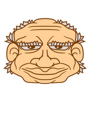alter mann gesicht kopf lustig comic cartoon clipart design hässlich falten troll goblin