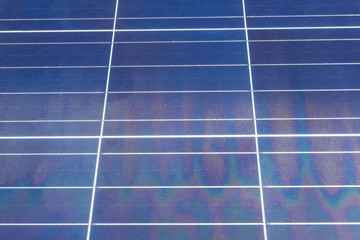 Solar panel with nano coating on sunny day